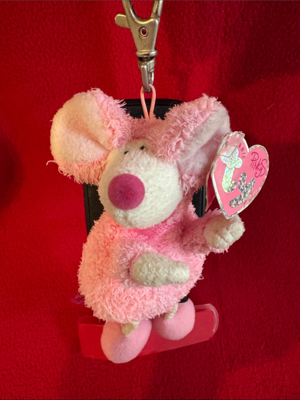 TY Pinky’s Plush Ratzo with Key Clip Bag Tag Backpack Purse Charm Accessory BTS